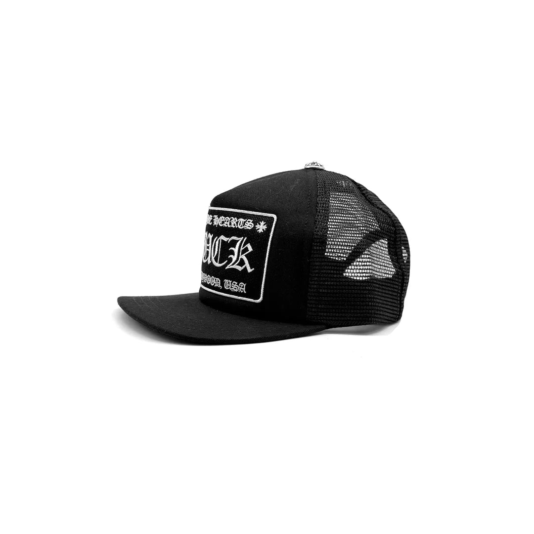 Fuck Embroidered Hollywood Trucker Black